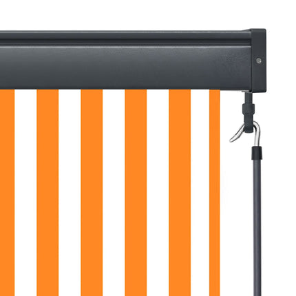udendørs rullegardin 140x250 cm hvid og orange