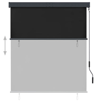 udendørs rullegardin 140x250 cm antracitgrå