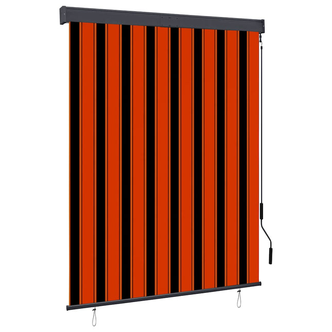 udendørs rullegardin 140x250 cm orange og brun