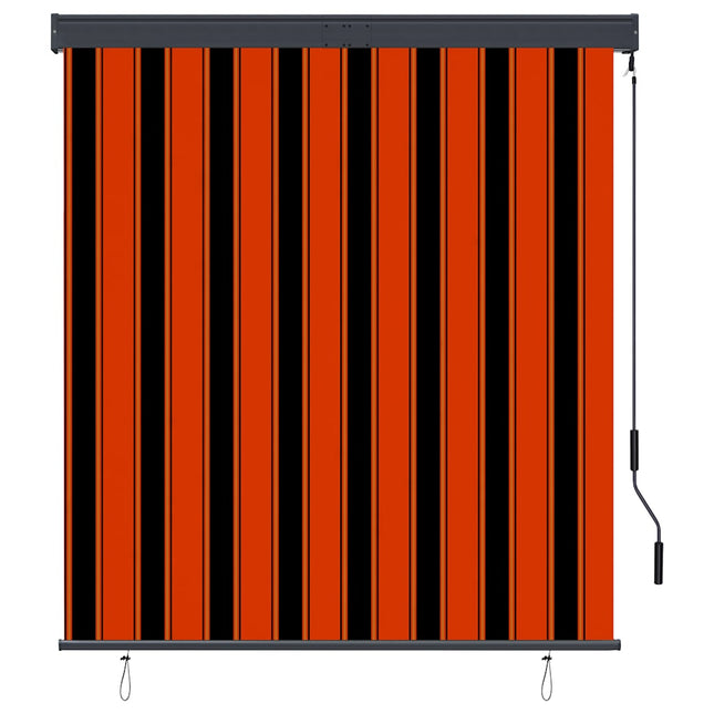 udendørs rullegardin 140x250 cm orange og brun