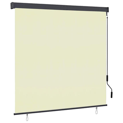 udendørs rullegardin 160x250 cm cremefarvet