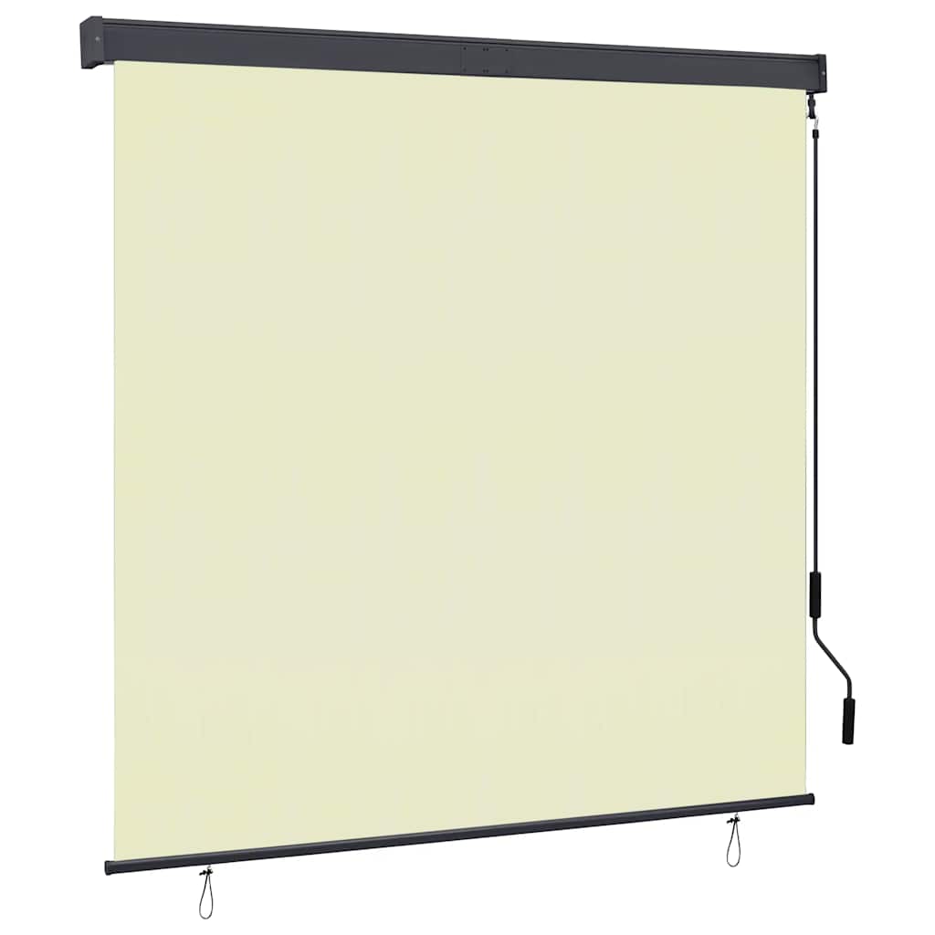 udendørs rullegardin 160x250 cm cremefarvet
