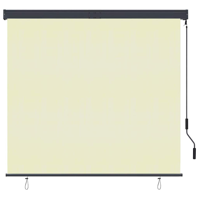 udendørs rullegardin 160x250 cm cremefarvet