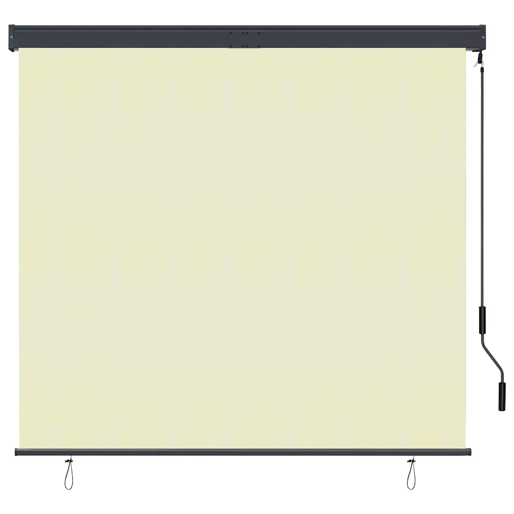 udendørs rullegardin 160x250 cm cremefarvet