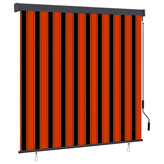 udendørs rullegardin 160x250 cm orange og brun