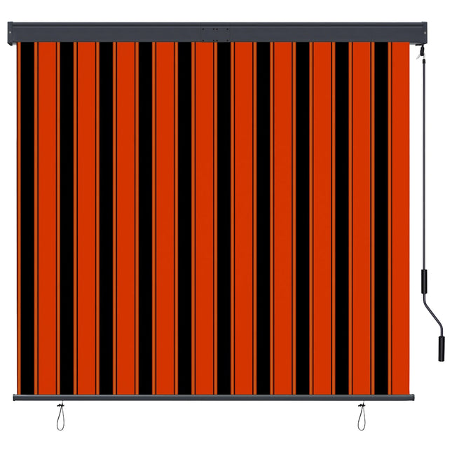 udendørs rullegardin 160x250 cm orange og brun