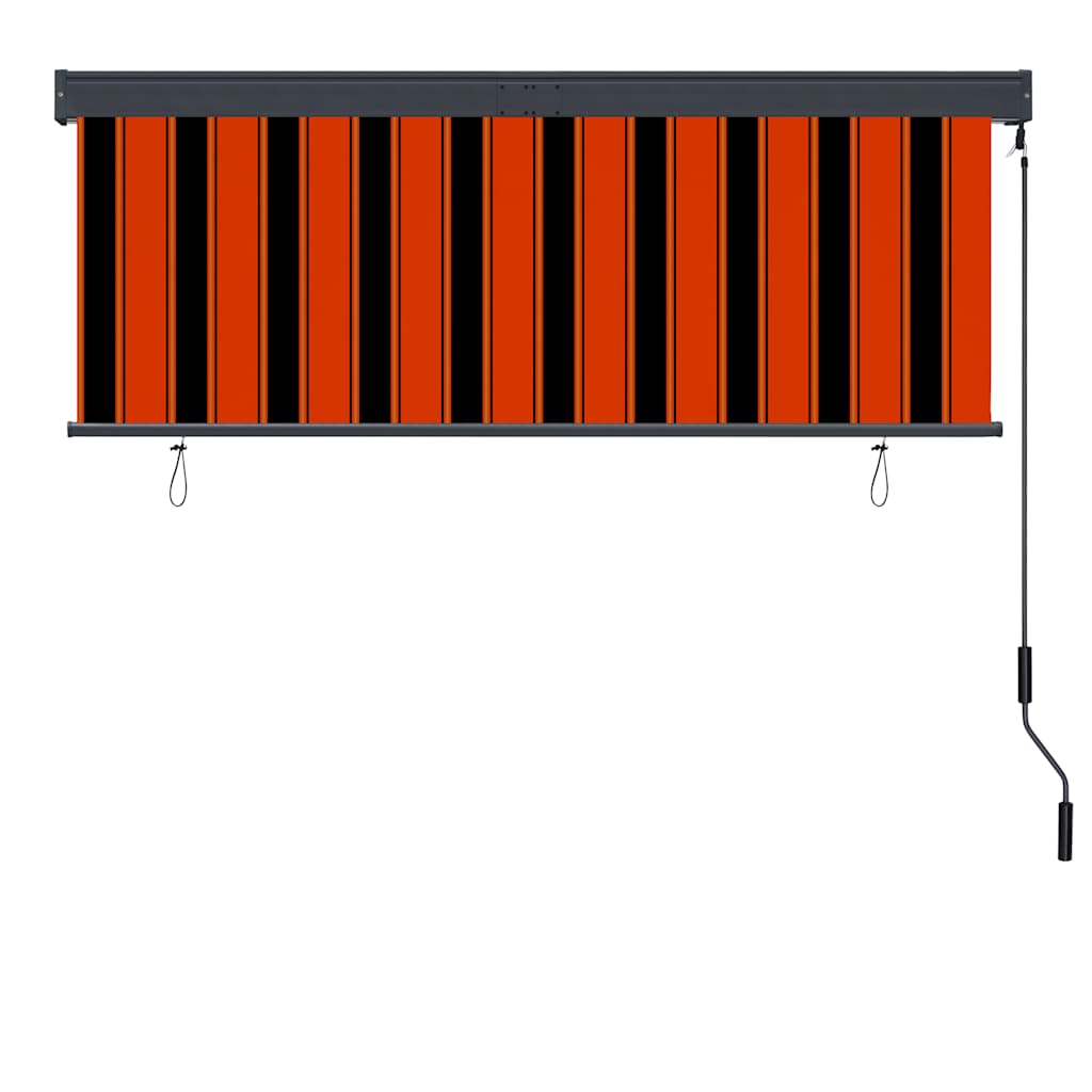 udendørs rullegardin 160x250 cm orange og brun
