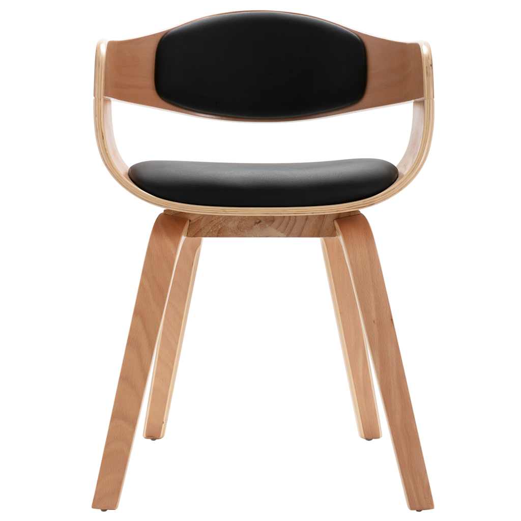 spisebordsstole 2 stk. bøjet træ og kunstlæder