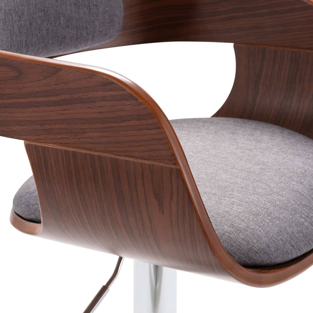 barstol krydsfiner og stof grå