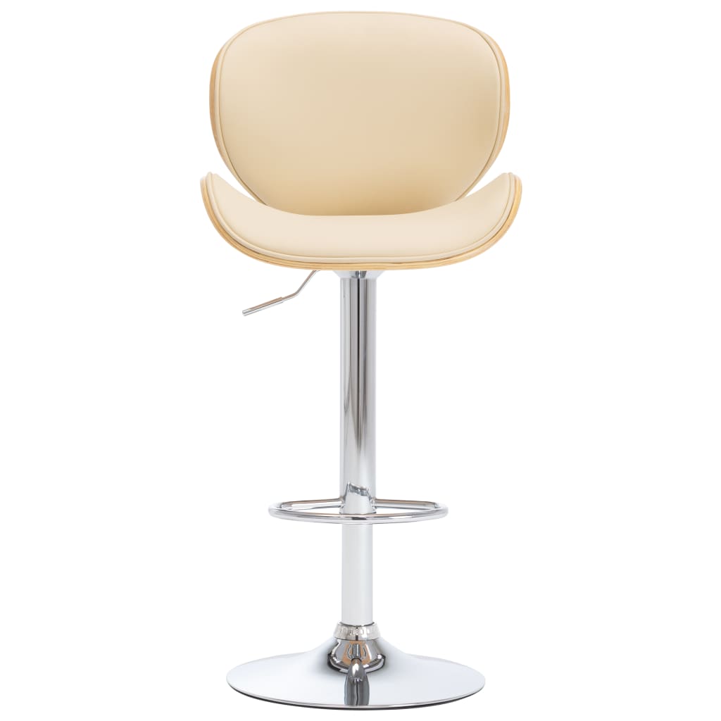 barstol kunstlæder cremefarvet