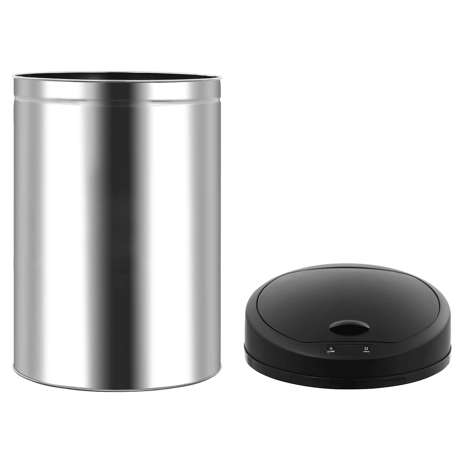 Affaldskurve Sort Rustfrit stål