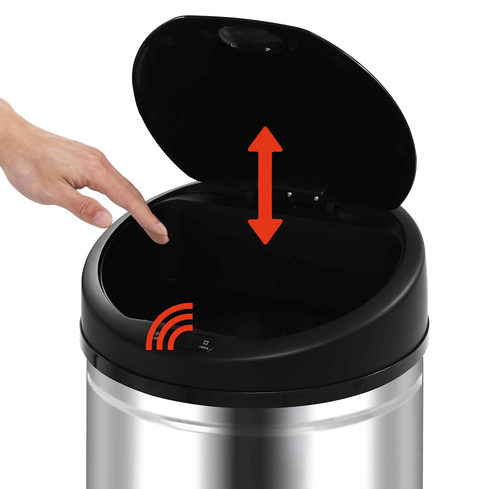 Affaldskurve Sort Rustfrit stål