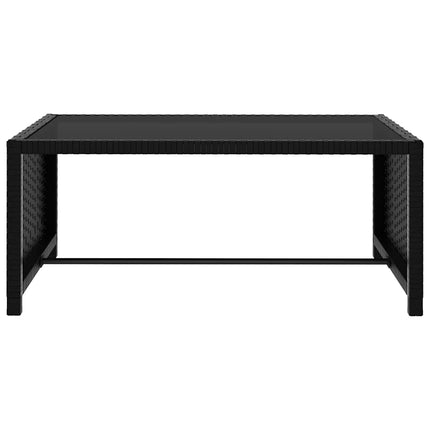 havestole 2 stk. med lænefunktion og bord polyrattan sort