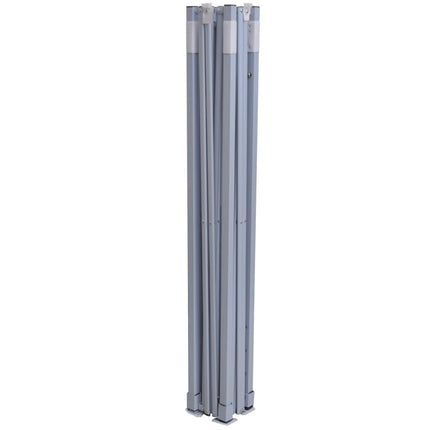 foldbart festtelt 3 x 3 m stål hvid