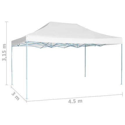 foldbart festtelt 3x4,5 m hvid