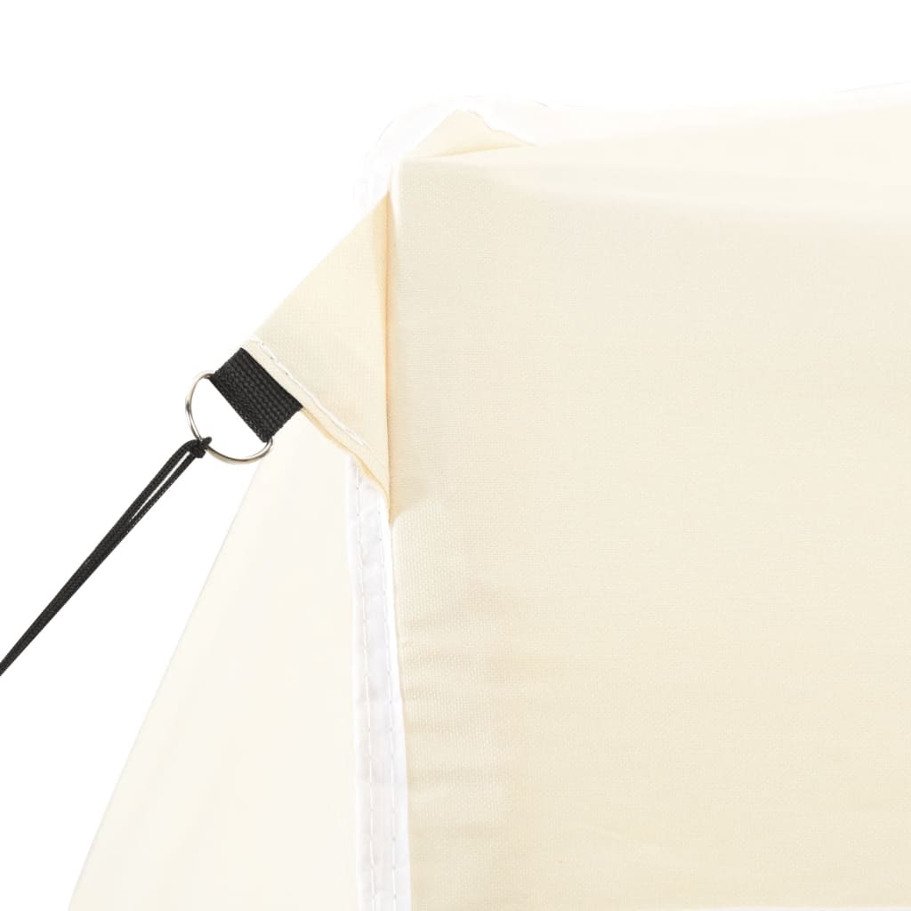 foldbart festtelt med 4 sidevægge 2 x 2 m stål cremefarvet