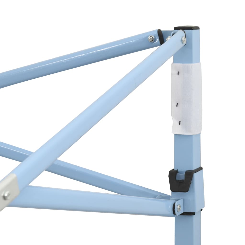 foldbart festtelt med 4 sidevægge 2 x 2 m stål cremefarvet