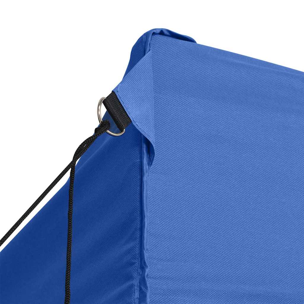 foldbart festtelt med 3 sidevægge 3 x 4 m stål blå