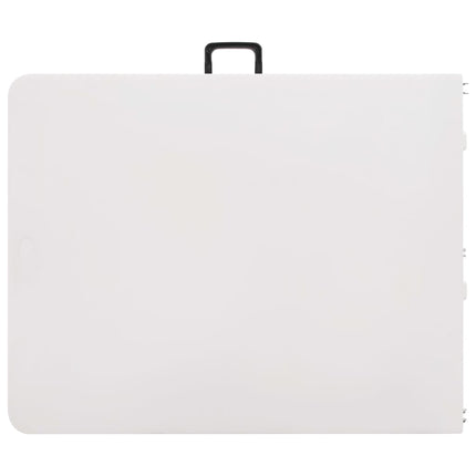 foldbart havebord 180 x 75 x 74 cm HDPE hvid