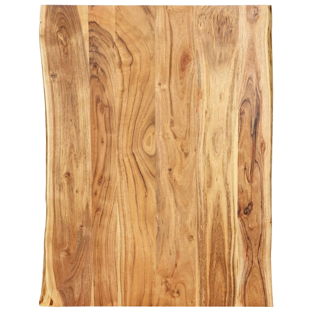Bordplade i massivt akacietræ - 80 × (50-60) × 2,5 cm med naturlig kant