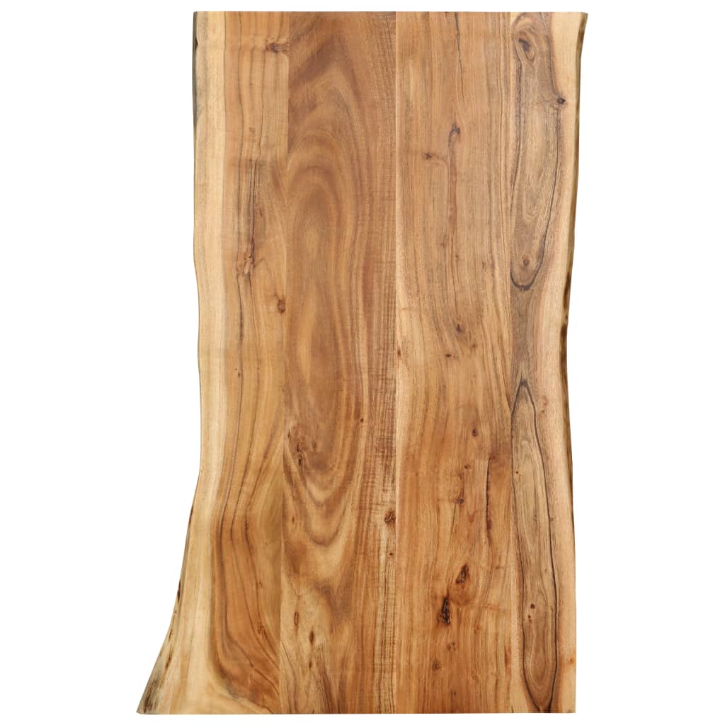 Bordplade i massivt akacietræ - 100 × (50-60) × 2,5 cm med naturlig kant