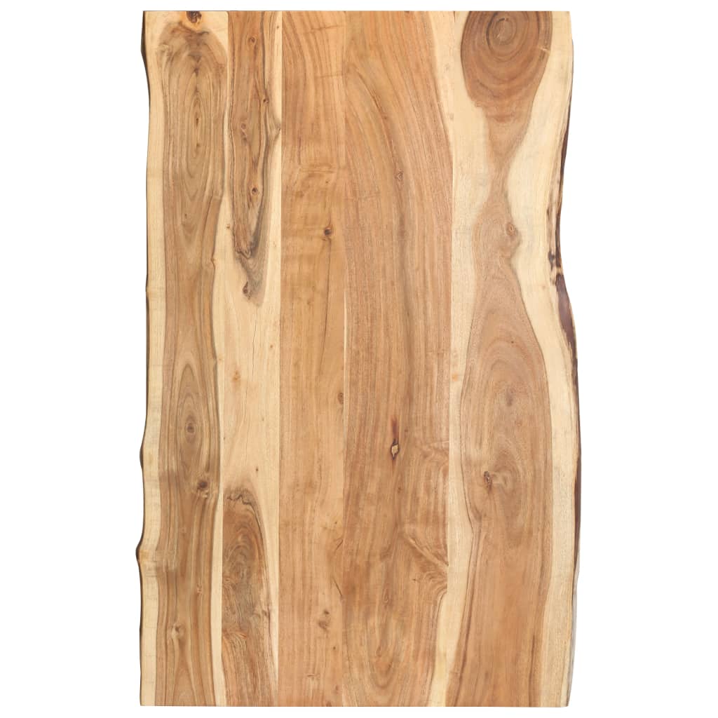Bordplade i massivt akacietræ 100 × (50-60) × 3,8 cm - naturlig kant