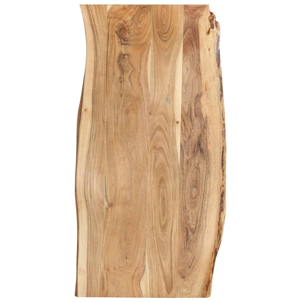 bordplade 118x(50-60)x2,5 cm massivt akacietr