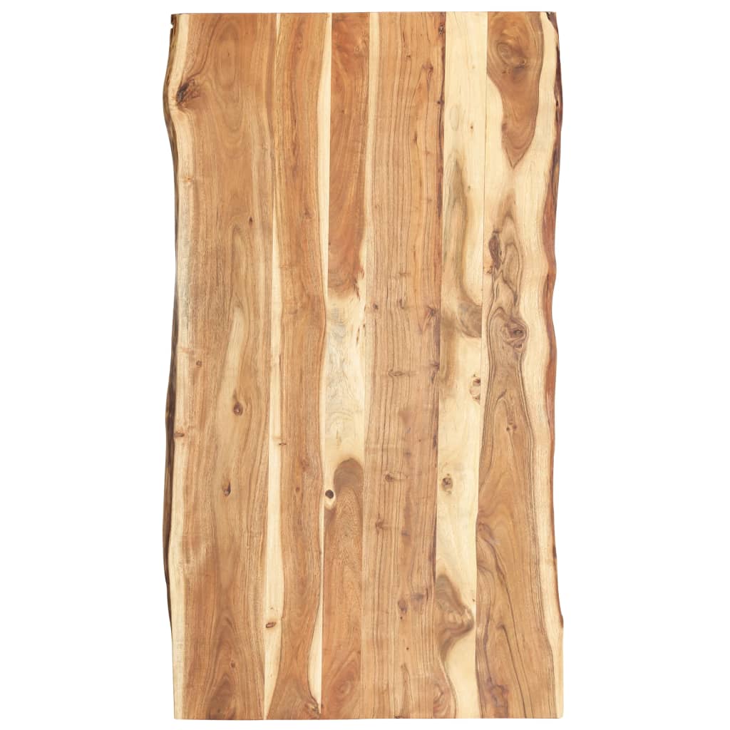 Bordplade i massivt akacietræ 118 × (50-60) × 3,8 cm - naturlig kant