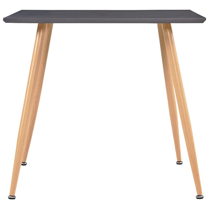 spisebord 80,5 x 80,5 x 73 cm MDF grå og egetræsfarve