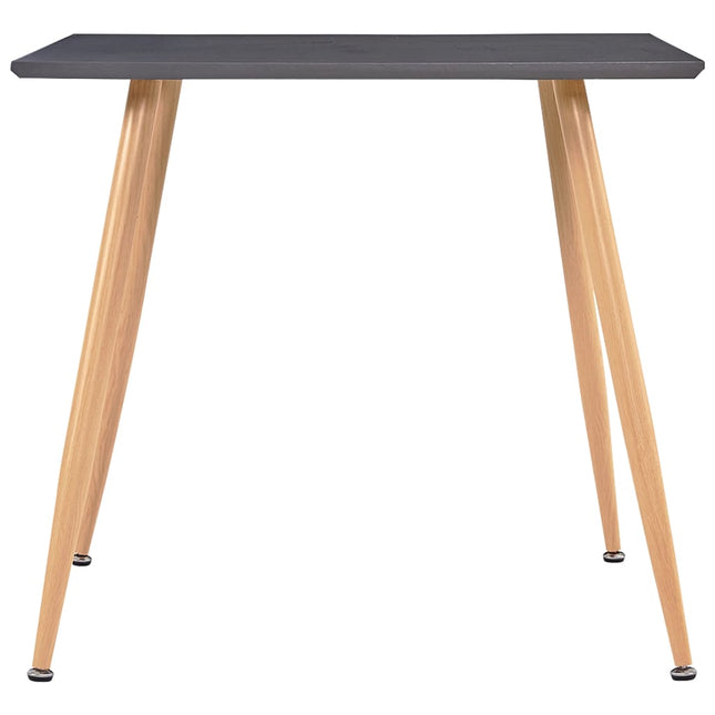 spisebord 80,5 x 80,5 x 73 cm MDF grå og egetræsfarve