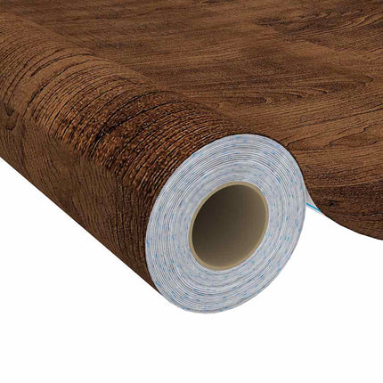 selvklæbende folie til døre 2 stk. 210x90 cm PVC mørk eg