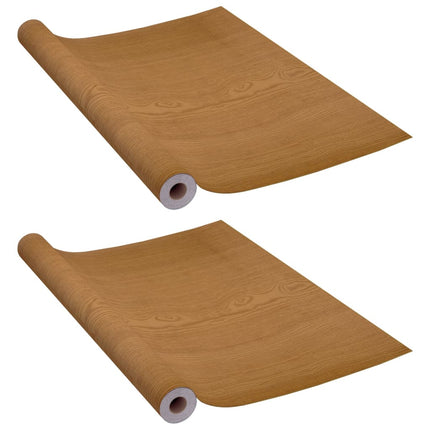 selvklæbende folie til døre 2 stk. 210x90 cm PVC lys eg