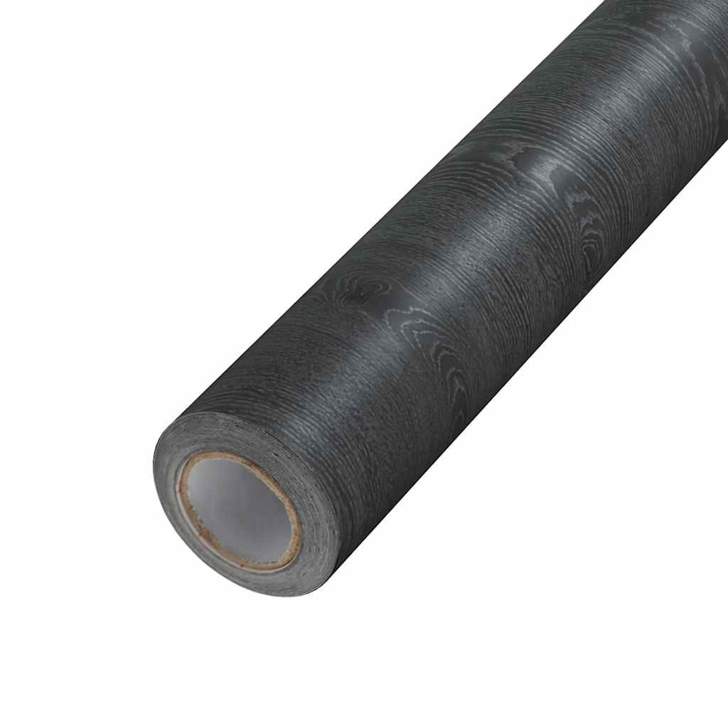selvklæbende folie til møbler 500x90 cm PVC mørkt træ