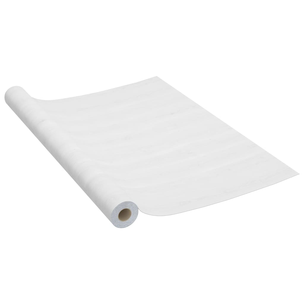 selvklæbende folie til møbler 500x90 cm PVC hvidt træ