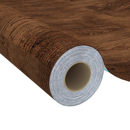 selvklæbende folie til møbler 500x90 cm PVC mørk eg