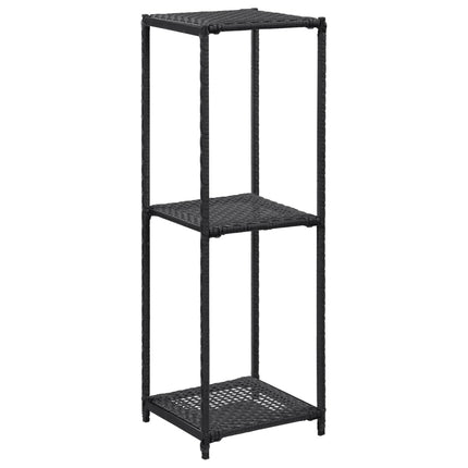 opbevaringsreol 30x30x90 cm polyrattan sort