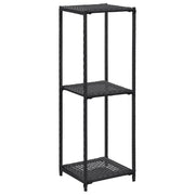 opbevaringsreol 30x30x90 cm polyrattan sort