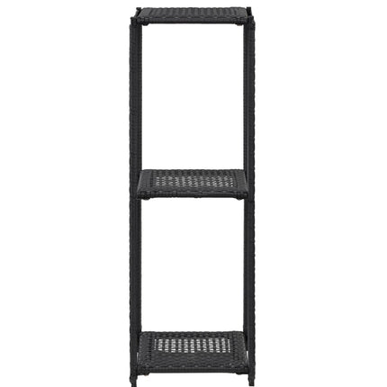 opbevaringsreol 30x30x90 cm polyrattan sort