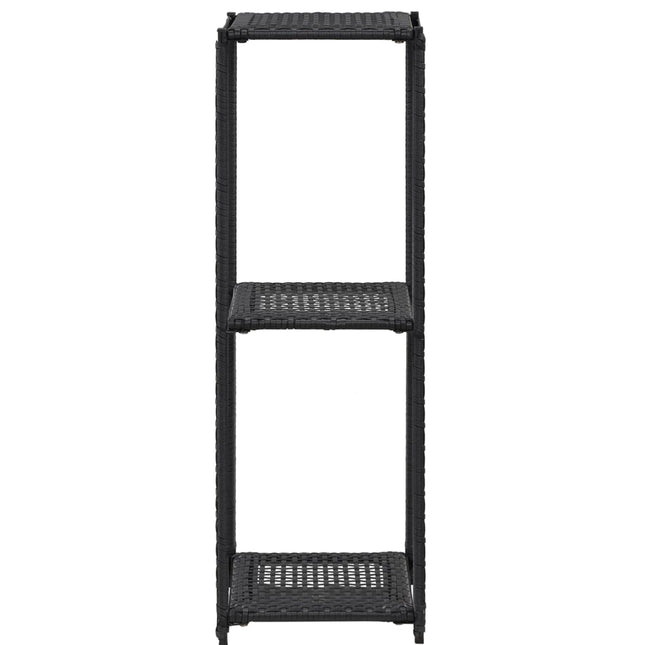 opbevaringsreol 30x30x90 cm polyrattan sort