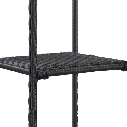 opbevaringsreol 30x30x90 cm polyrattan sort