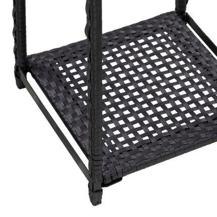 opbevaringsreol 30x30x90 cm polyrattan sort