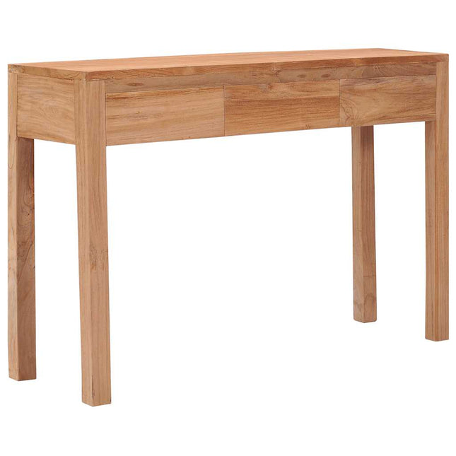 konsolbord 110x35x75 cm massivt teaktræ