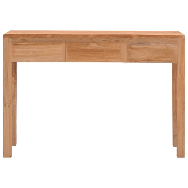 konsolbord 110x35x75 cm massivt teaktræ