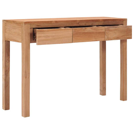 konsolbord 110x35x75 cm massivt teaktræ