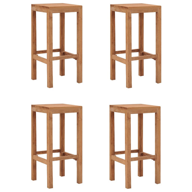 barstole 4 stk. massivt teaktræ