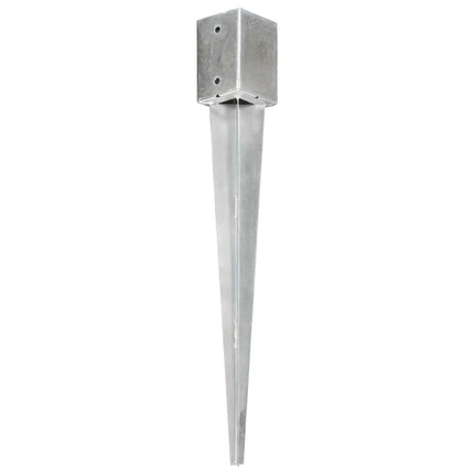 jordpløkker 6 stk. 9 x 9 x 75 cm galvaniseret stål sølvfarvet