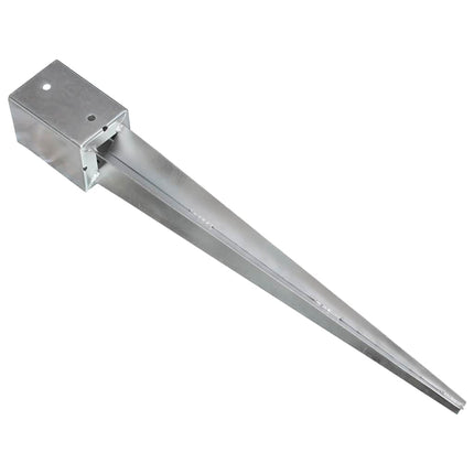 jordpløkker 6 stk. 9 x 9 x 75 cm galvaniseret stål sølvfarvet