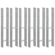 hegnspløkker 6 stk. 9x6x60 cm galvaniseret stål sølvfarvet