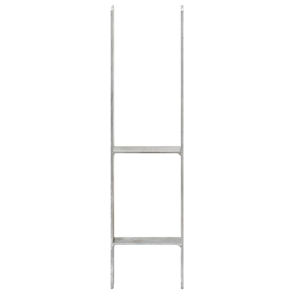 hegnspløkker 6 stk. 14x6x60 cm galvaniseret stål sølvfarvet