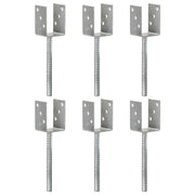 hegnspløkker 6 stk. 7x6x30 cm galvaniseret stål sølvfarvet